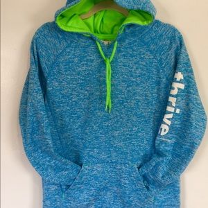 Thrive sweater, super comfortable in blue
